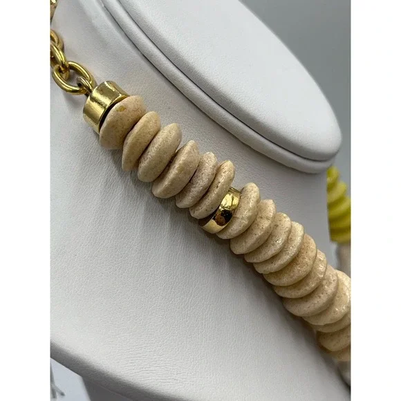 Lizzie Fortunato Signed Designer Tavira Yellow Ombre Baroque Pearl Necklace - Picture 8 of 15